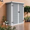 thumbnail image 2 of Sesslife 5'x3' Resin Outdoor Storage Shed with Lockable Door, Gray, 2 of 10