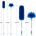 thumbnail image 5 of CLNEZ Microfiber Feather Duster Kit, 30-100" Telescoping Pole for Ceiling Fans, Cobwebs, Blinds, Cars (Blue), 5 of 6