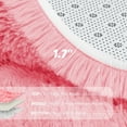thumbnail image 5 of CozyDesg Oval Area Rugs,Ultra Soft Modern Throw Rugs for Bedroom，Small Area Rugs,2.6*5.3ft Shag Fluffy Carpet for Bedside Home Decor,Pink, 5 of 8