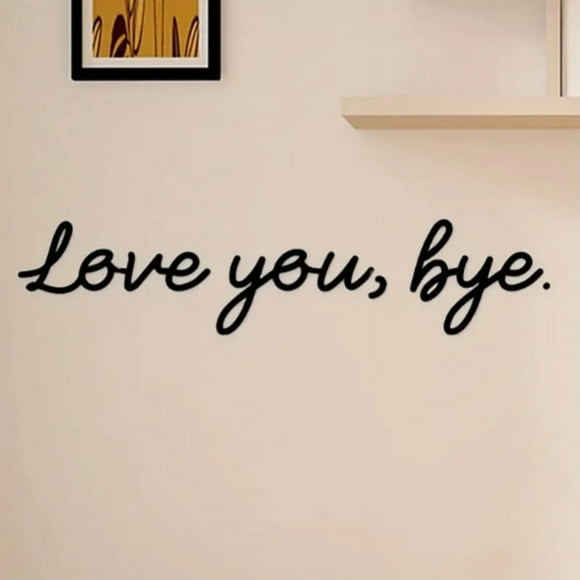 Autocollant mural en bois avec lettres « Love You Goodbye » pour décoration de la maison,porche,salon,arrière-plan,PENDANE,Black