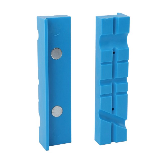 Vise Jaw Protector, Vise Jaw Pads Multi Angle Groove Magnetic Anti Slip for Woodworking
