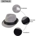 thumbnail image 3 of Windfall Men/Women Summer Classic Short Brim Beach Sun Hat Straw Linen Hat, 3 of 7