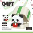 thumbnail image 5 of Nueva caja de almacenamiento creativa de la serie de animales de dibujos animados gato Panda Koala conejo Mini decoración Micro bloque de construcción ladrillo juguete para regalo, 5 of 5