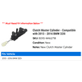 thumbnail image 2 of Clutch Master Cylinder - Compatible with 2013 - 2016 BMW 320i 2014 2015, 2 of 2