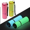 thumbnail image 2 of LED Glow in Dark Flashlights, Pack Rubber Coated Flashlights with Straps, Portable Lights for Camping, Hiking, Indoor, Assorted Colors, 2 of 4