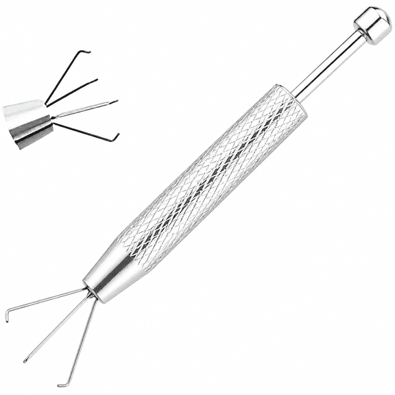 ELDORIX Piercing Taper Ball Grabber Tool for Changing Jewelry - 14G 16G 18G 20G Stainless Steel Flat Back Earrings Applicator Tool Threadless Insertion Pin Thread Body Piercing Kit for Ear Nose Lip