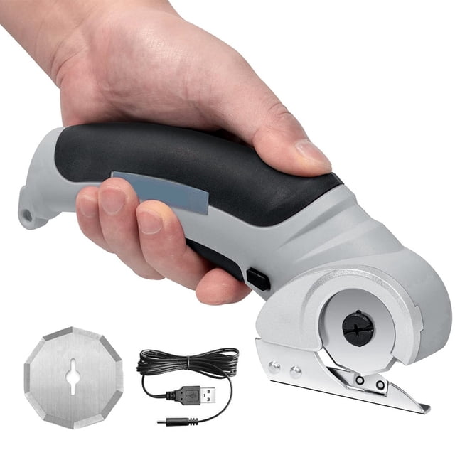 Cordless Electric Scissors Cardboard Cutter with Safety Lock 4.2V Electric Mini Cutter Rechargeable ,For Comfortable Grip