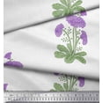 thumbnail image 2 of Soimoi Crepe Silk Fabric Leaves & Floral Block Print Sewing Fabric Yard 42 Inch Wide, 2 of 3