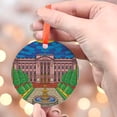 thumbnail image 4 of Buckingham Palace Ornament 2025, Travel Landmark Christmas Decoration, Holiday Keepsake Gift, Collectible Souvenir, Glass Look Hanging Decor, Xmas Tree Decoration, 2025, Seasonal, 4 of 5