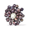 thumbnail image 2 of Freshwater Dyed Brown Pearls Retro Floral Pin-Brooch for Anniversary, 2 of 6