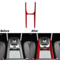 thumbnail image 1 of Console en Fibre de Carbone Rouge Shift de Vitesse pour Ram e for Land Rover Discovery Sport 2015-19, 1 of 4