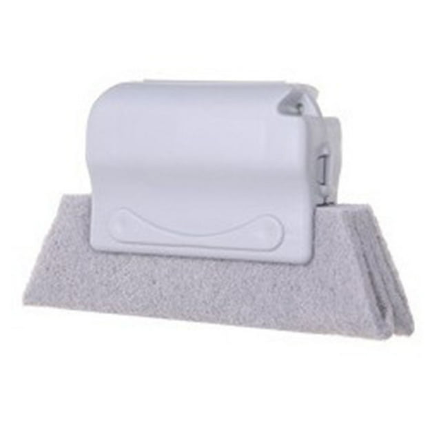 Cepillo de limpieza de surcos multiusos para ventanas, herramienta de limpieza de esquinas de cocina extraíble, color gris