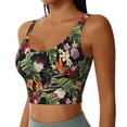 thumbnail image 2 of Fuzoiu Watercolor Tropical Flowers Print Women's Sports Vest,U-Back Sports Tank,Gym Vests,Athletic Sleeveless Shirts,Exercise Undershirts,Yoga, Gym, and Dance Wear-Medium, 2 of 8