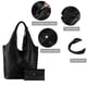 thumbnail image 4 of Bolso de mano Montana West Hobo de piel vegana con borla, juego de 2 piezas, 4 of 6