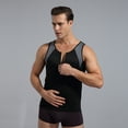 thumbnail image 4 of Camiseta sin mangas tipo chaleco para hombre, para entrenamiento, pérdida de peso, fitness, sauna, 4 of 14