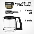 thumbnail image 5 of Cuisinart SS-GB1 Coffee Center Grind and Brew Plus, Built-in Coffee Grinder, Coffeemaker and Single-Serve Brewer with 6oz, 8oz and 10oz Serving Size, Black/Silver, 12-Cup Glass, 5 of 17