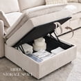 thumbnail image 3 of Aitjunz 85.83'' Modular Cloud Couches, Sectional Sofa for Living Room, Modern Couches and Sofas with Storage Ottoman, U-Shape 5 Seat Chenille Cloud Sofa with Pillows for Bedroom, 3 of 8
