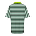 thumbnail image 4 of YHAJDS Polo Shirts for Women Short Sleeve Collared Striped Print Casual Fashion Top Blouse, 4 of 5