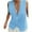 Sky blue, variant on Sleeveless Sweater Women's Fashion Casual Loose Spring Summer Waistcoat V Neck Button Knit Vest