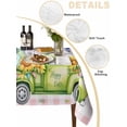 thumbnail image 5 of Spring Easter Suqare Tablecloth - 60 x 60 Inch, Colorful Eggs Floral Truck Butterflies Pink Plaid Waterproof & StainResistant Tablecloth, Washable Oil-proof Table Cover for Dining/Party/Wedding, 5 of 9