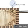 thumbnail image 5 of Brown Western Texas Blackout Curtain Valances Rustic Star Plaid Country Farm Living Room Windows Valance Rod Pocket 1 Panel 54x18inch(1Pcs), 5 of 5