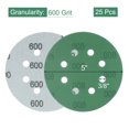 thumbnail image 2 of 25 Pack Green Film Sanding Disc 600 Grits 5-Inch 8-Hole Aluminum Oxide Abrasive Hook and Loop Backed Sandpapers, 2 of 6