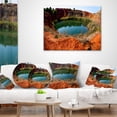 thumbnail image 4 of Designart Bauxite Mine with Lake - Landscape Photo Throw Pillow - 12x20, 4 of 5
