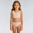 thumbnail image 3 of Shadoumai Girls Swimsuit Size 8 Cute Ruffle Modest Bikini Adjustable Straps Tankini Set 2-Piece Ribbed Girls Bathing Suits Size 14-16, 3 of 3