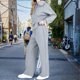 thumbnail image 3 of Women's Half Zip Sweatshirt Wide Leg Sweatpant Set Comfy Versatile Lounge Clothes Set for Women Daily Wear, 3 of 5