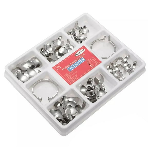 Happydeer 100Pcs/Set Full Kit Sectional Contoured Dental Band Filling Wedges