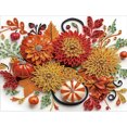 thumbnail image 1 of (XD095) Pintura Papel Quilled Calabaza Otoño Con Diamantes Parciales Serie Flores Y Plantas Pintura Diamantes Resina Con Forma Especial 40*30cm, 1 of 9
