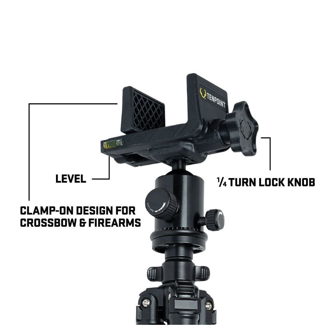 TenPoint Axis Tripod with Extendable Lightweight Body and Built-In Compass (Black)