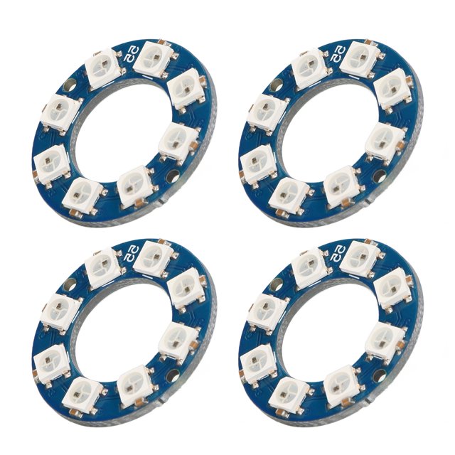 Tablero De Lámpara De Anillo LED, Módulo De Luz RGB De Decoración Del Hogar WS2812 5050 4 Piezas Para Habitación ANGGREK LED Ring Lamp Module