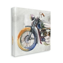Stupell Industries Motorcycle Chopper Bike Expressive Watercolor Tones,36 x 36,Designed by Annie Warren