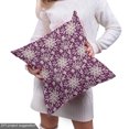 thumbnail image 5 of Ambesonne Floral Fabric by the Yard Upholstery, Lace Like Floral Elements, 1 Yard, Plum and Ivory, 5 of 5