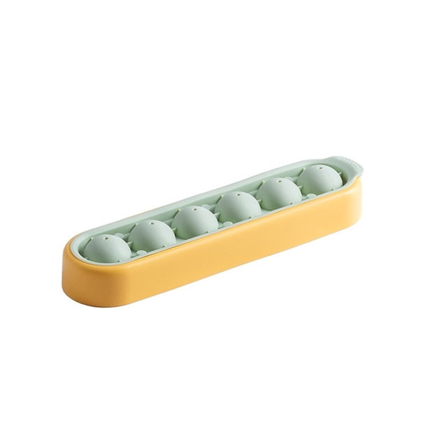 Molde de bola de hielo reutilizable Naiovety bandeja de bloque de hielo pequeño amarillo verde