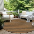 thumbnail image 6 of Addison Rugs Chantille Indoor/Outdoor Transitional Stripes Fudge Washable Round Rug, 8' x 8', 6 of 6
