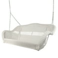 thumbnail image 2 of Northlight 28" x 50" Hand Woven Wicker Outdoor Porch Swing - White, 2 of 5