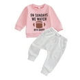 thumbnail image 4 of Gubotare Toddler Boy Sweatsuit Boy Clothes Baby Clothes + Pants 2PCS Outfits Set Size 6 12 Months (Red,6-12 Months), 4 of 4