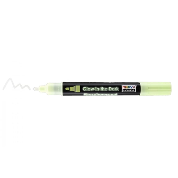 Uchida DecoFabric Glow In The Dark Marker Chisel Tip-Green