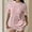 Pink, variant on Morttic Women's Summer Casual Waffle Knit Stripe 2 Piece Set – Crew Neck Short Sleeve Top & High Waist Shorts Lounge Outfit Coffee,S