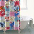 thumbnail image 4 of Patchwork Pioneer Flower Shower Curtain 72"x84" ,Bathroom Decorative Shower Curtains Set with 12 Hooks,Modern Waterproof Washable Shower Curtain, 4 of 6