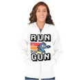 thumbnail image 4 of Classic 8-Bit Video Game Mega Man Run Unisex Plus Size Zip Hoodie Brisco Brands 2X, 4 of 5