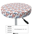 thumbnail image 7 of Picia Donkey pattern Round Stool Covers Comfy Seat Covers Stretch Removable WashableChair Slipcover Round Bar Chair Cushion Cover-14 inch, 7 of 7