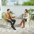 thumbnail image 3 of Dovov Acapulco Chair Set of 2, Outdoor Seating Patio Chairs Modern Wicker Bistro Chairs All-Weather Papasan Chair for Balcony Garden Backyard Porch Deck, Green, 3 of 10