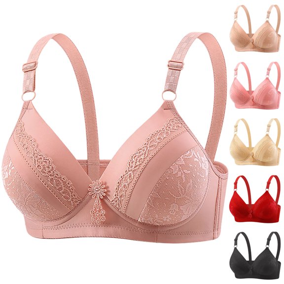 Hrsba Womens Plus Size Bra,Woman Color Comfortable Hollow Out Perspective Bra Underwear No Rims,Womens Casual Summer Bra,Womens Bra