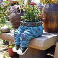 Best Sale! Zainafacai Flower Pots Pots Crafts Jeans Resin Jeans Resin