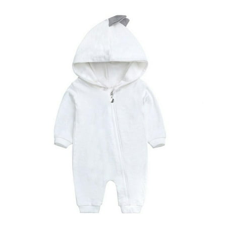 

Boboraborn Baby Boys Girls Cartoon Dinosaur Hoodie Romper Onesies Jumpsuit Outfits