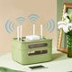 thumbnail image 2 of Caja de almacenamiento para enrutador, diseño desmontable con múltiples orificios, de plástico, anticaídas, para gestión de cables, color verde, 2 capas, 2 of 7
