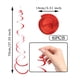 thumbnail image 3 of Naiovety 6 pack/lote colgante en espiral ingredientes seguros artesanía exquisita DIY colgante decorativo guirnalda aniversario Kits de decoración para fiestas Rojo 27.5 pulgadas, 3 of 6
